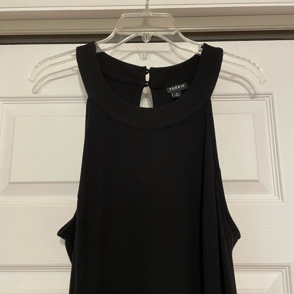 Torrid Black Ribbed Knit Dress - Size 2X - Picture 2 of 9